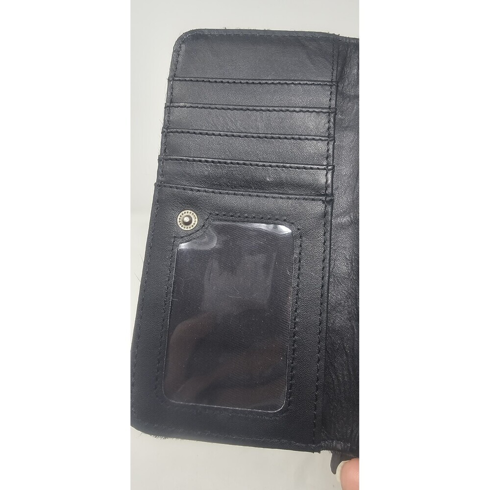 Myra Bag Cookie Crunch Leather And Hair On Bifold Wallet - Picture 7 of 14